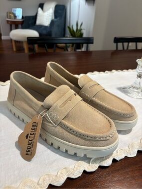 Project Cloud Filide Memory Foam Genuine Leather Loafers , Non slip
 Sz 8.5
NWTS